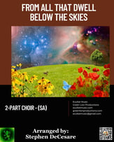 From All That Dwell Below The Skies SA choral sheet music cover